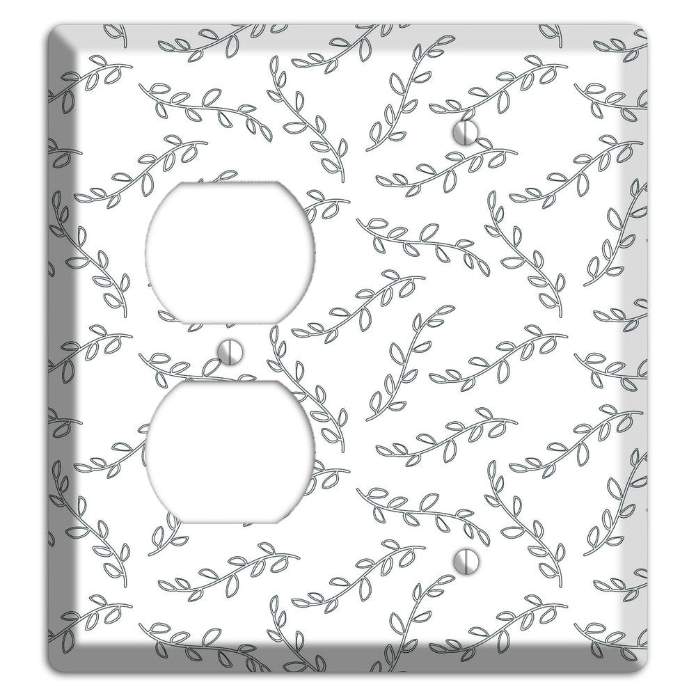Leaves Style CC Duplex / Blank Wallplate