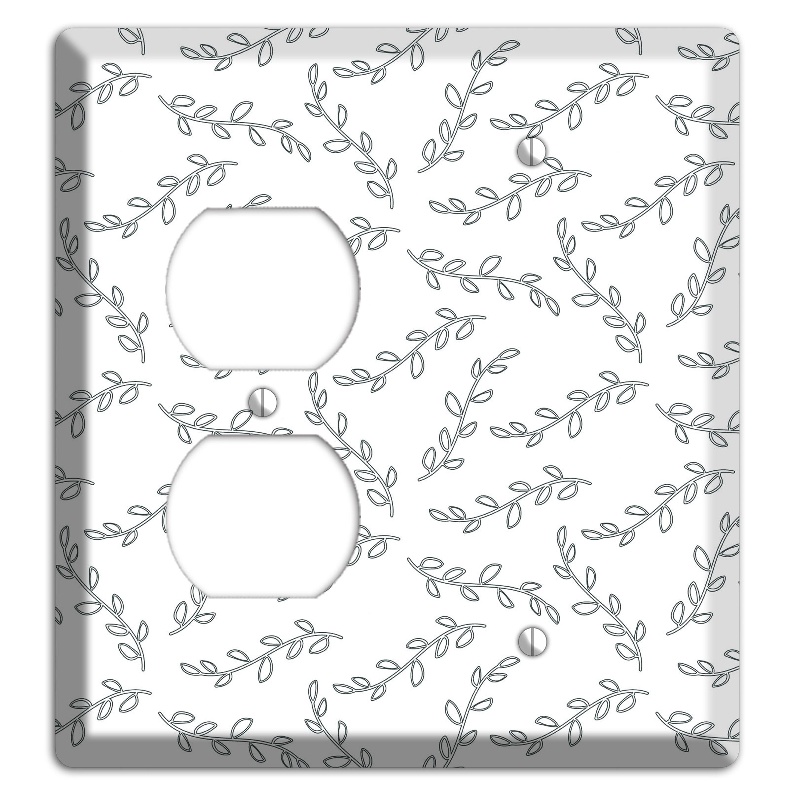 Leaves Style CC Duplex / Blank Wallplate