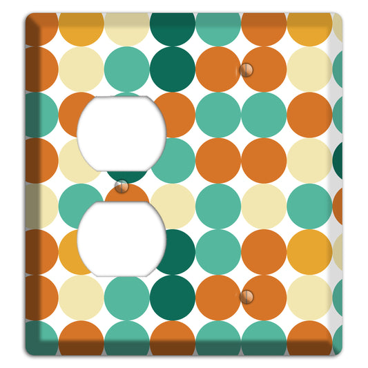 Multi Umber Jade Tiled Dots Duplex / Blank Wallplate