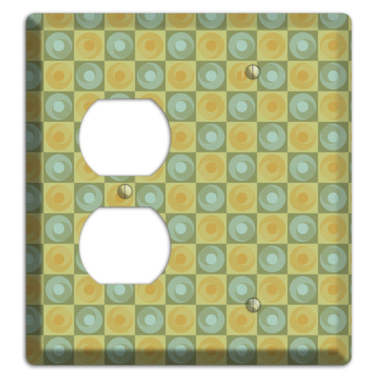 Green and Yellow Squares Duplex / Blank Wallplate
