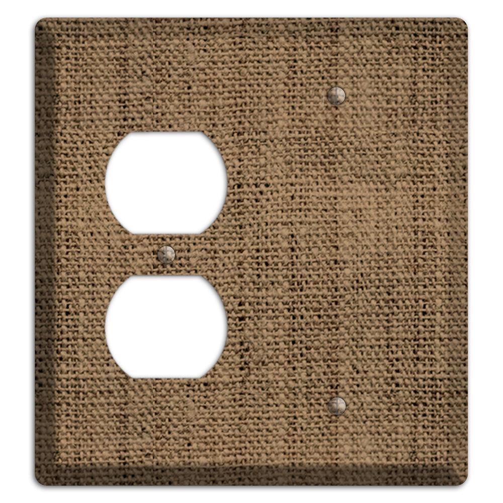 Shadow Burlap Duplex / Blank Wallplate