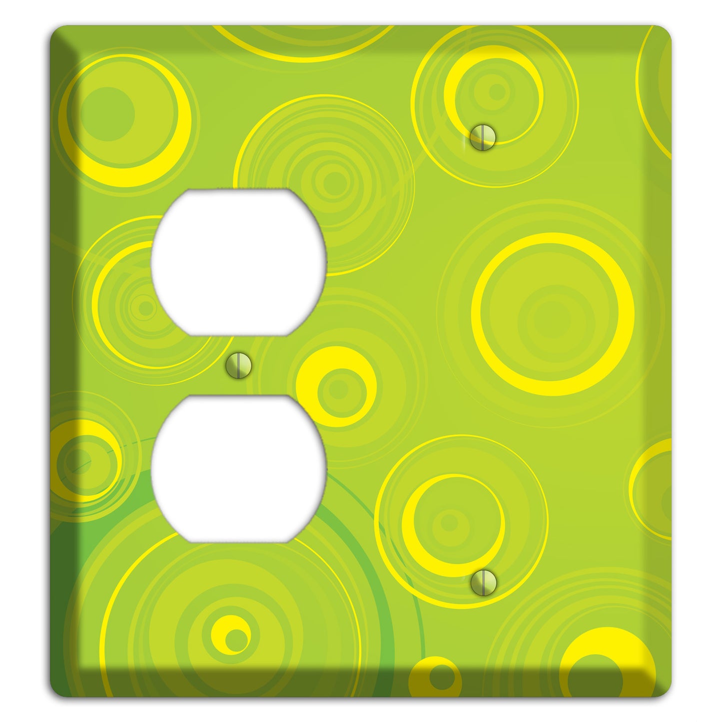 Green-yellow Circles Duplex / Blank Wallplate