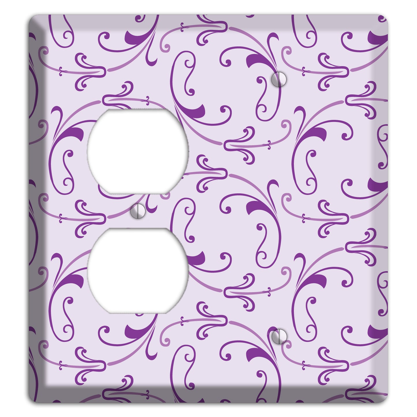 Lilac Victorian Sprig Duplex / Blank Wallplate