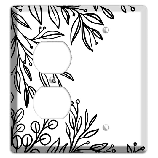 Hand-Drawn Floral 1 Duplex / Blank Wallplate
