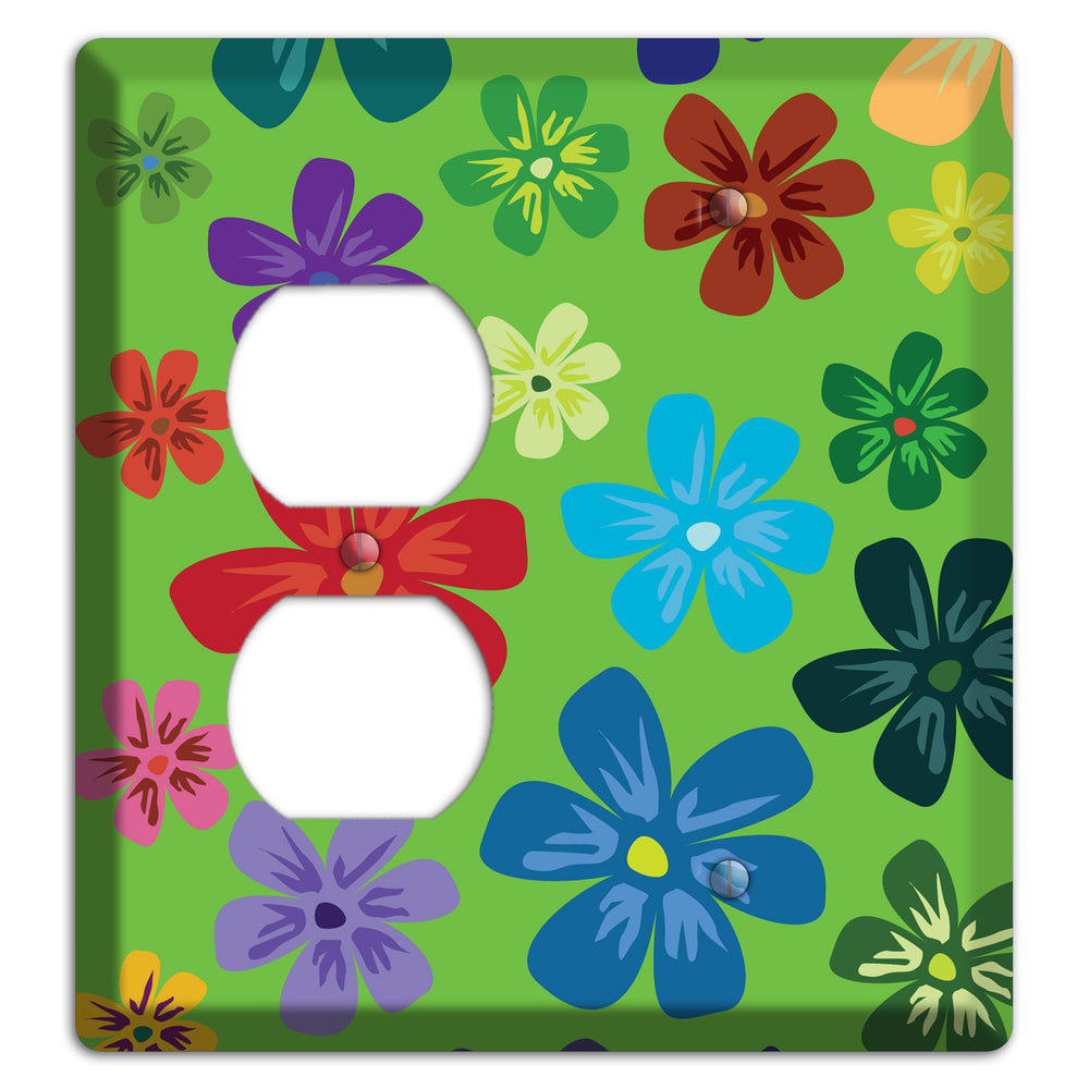 Orange Flowers Duplex / Blank Wallplate