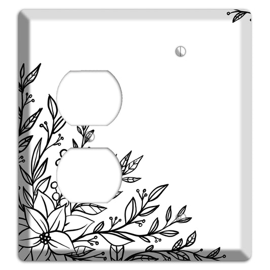 Hand-Drawn Floral 7 Duplex / Blank Wallplate