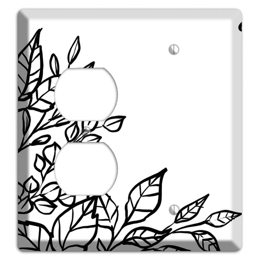Hand-Drawn Floral 19 Duplex / Blank Wallplate