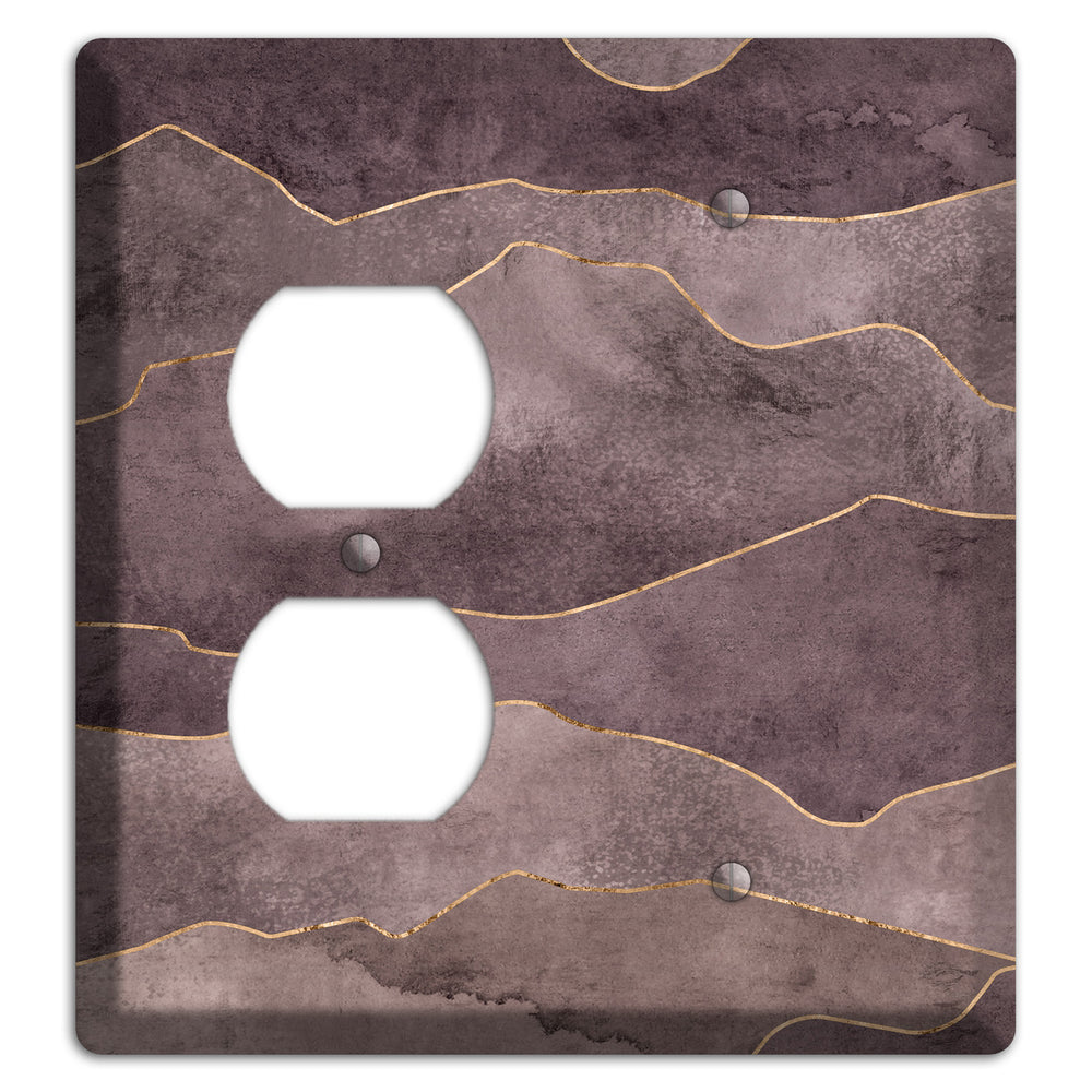 Plum Mountain Range Duplex / Blank Wallplate