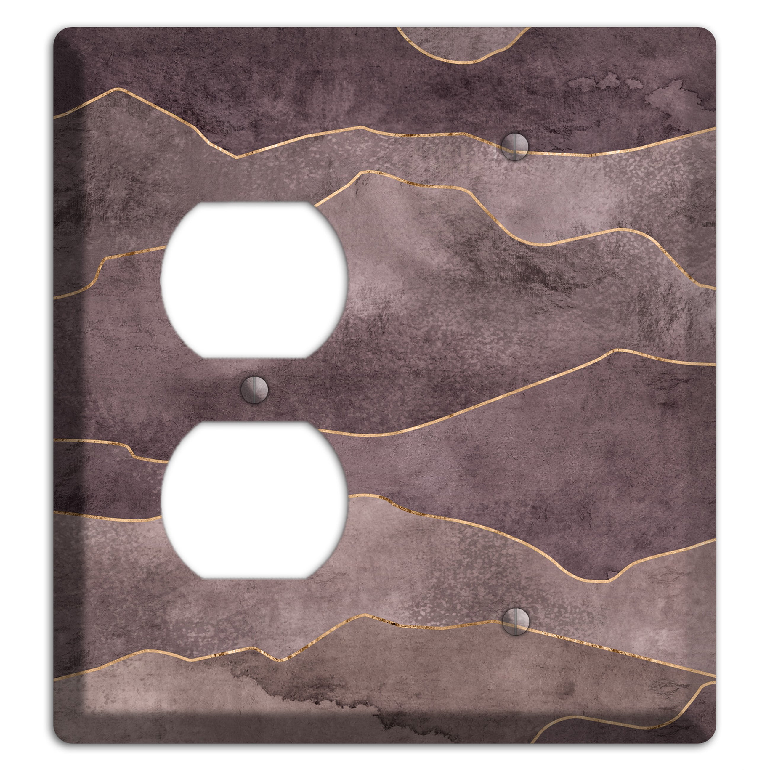 Plum Mountain Range Duplex / Blank Wallplate