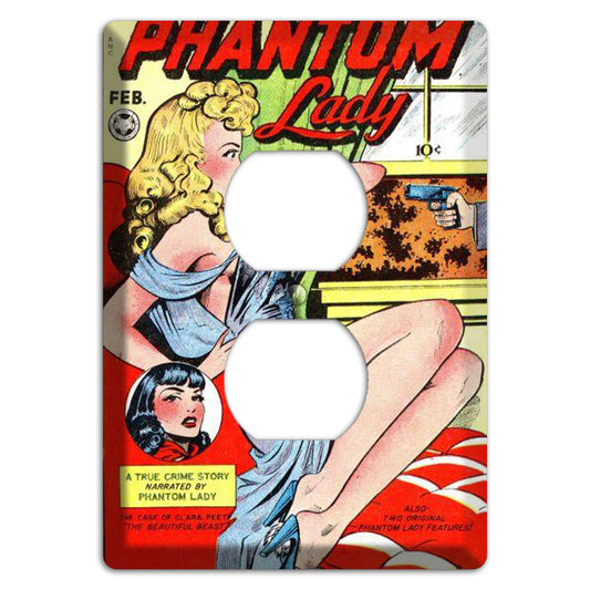 Phantom Lady Vintage Comics Duplex Outlet Wallplate