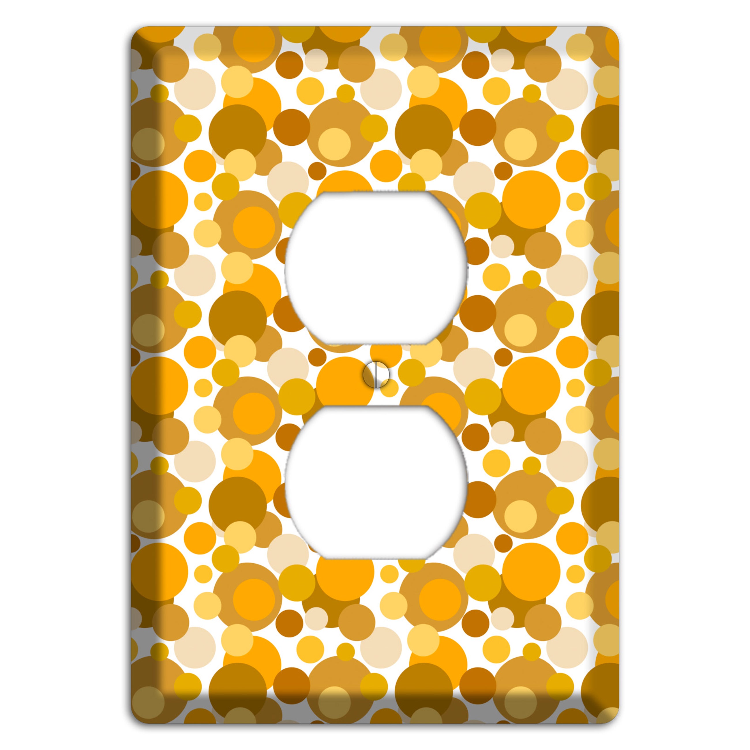 Multi Umber Bubble Dots Duplex Outlet Wallplate