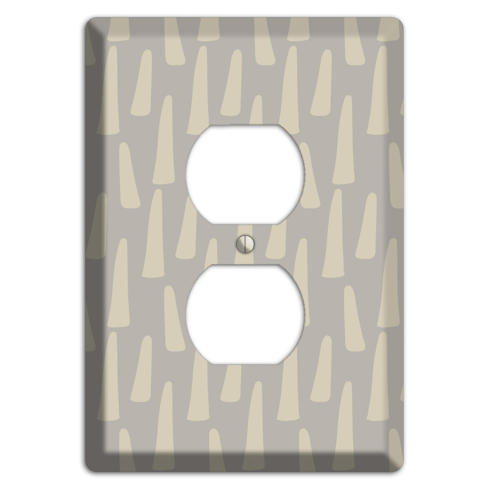 Simple Scandanavian Style HH Duplex Outlet Wallplate