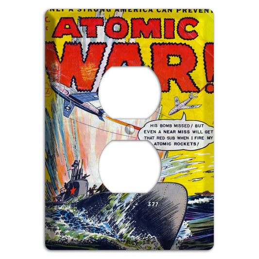 Atomic War Vintage Comics Duplex Outlet Wallplate