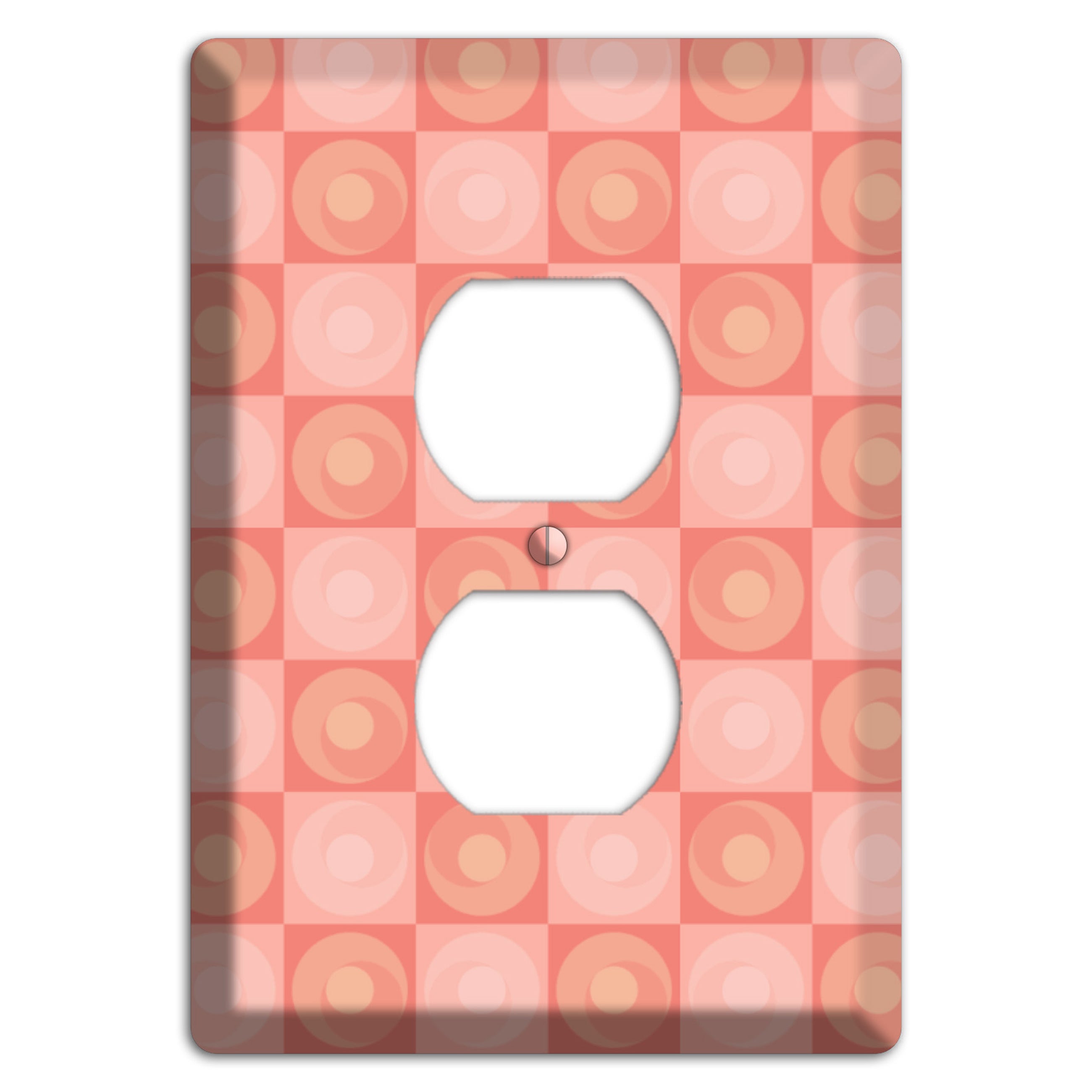 Pink Tiled Circles Duplex Outlet Wallplate