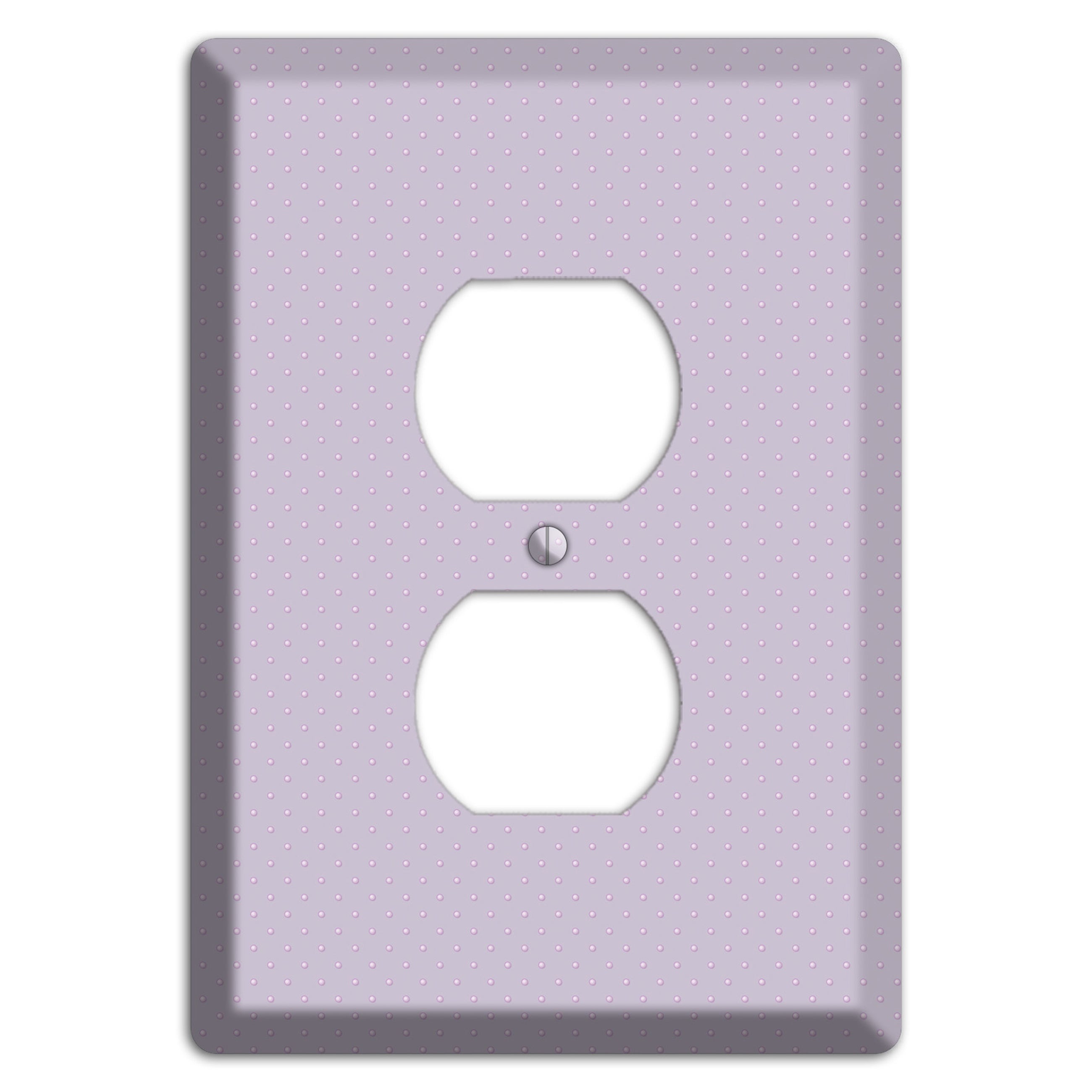 Lavender with Tiny Dots Duplex Outlet Wallplate