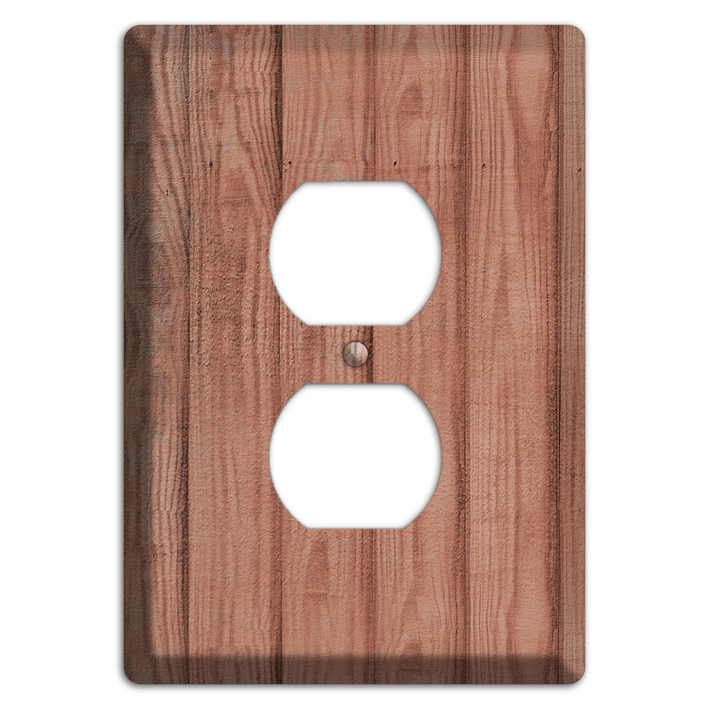 Coral Tree Weathered Wood Duplex Outlet Wallplate