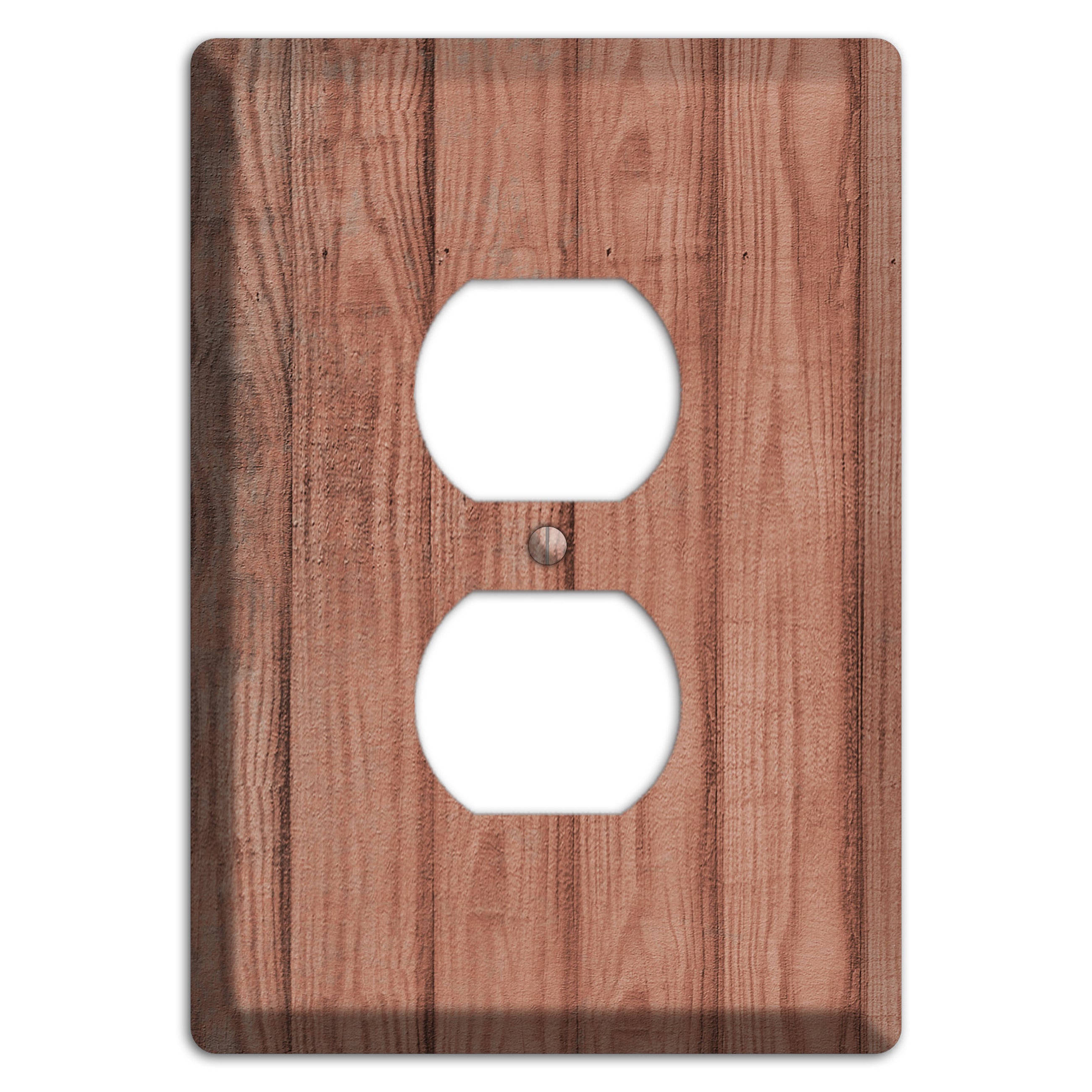 Coral Tree Weathered Wood Duplex Outlet Wallplate