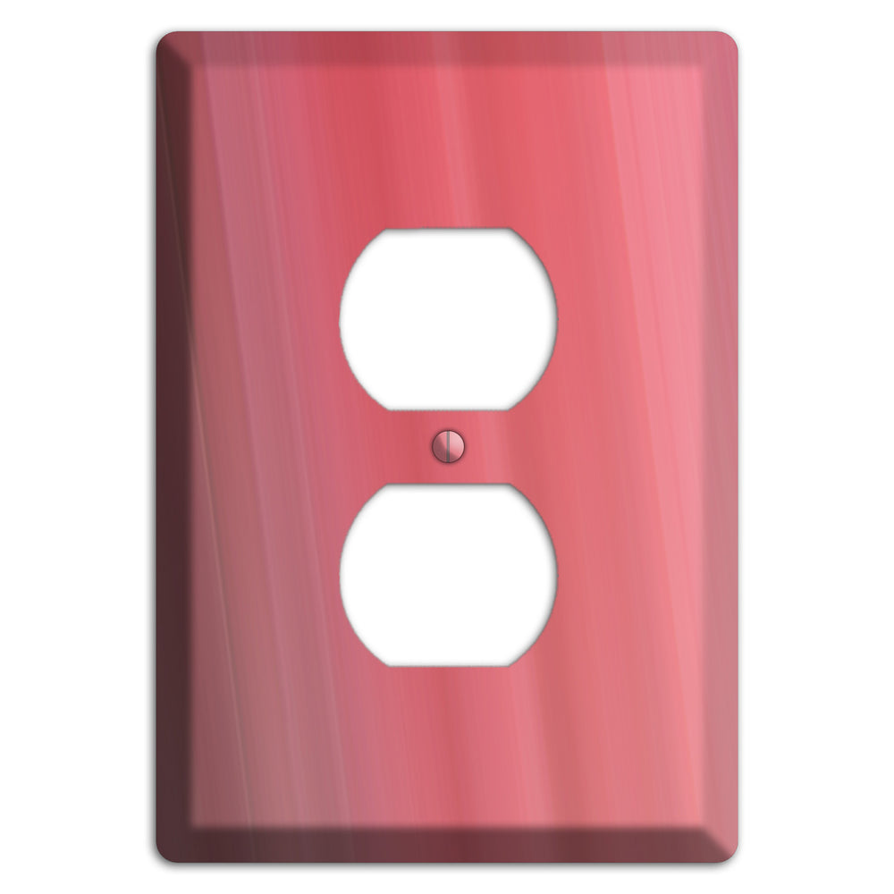 Coral Pink Ray of Light Duplex Outlet Wallplate
