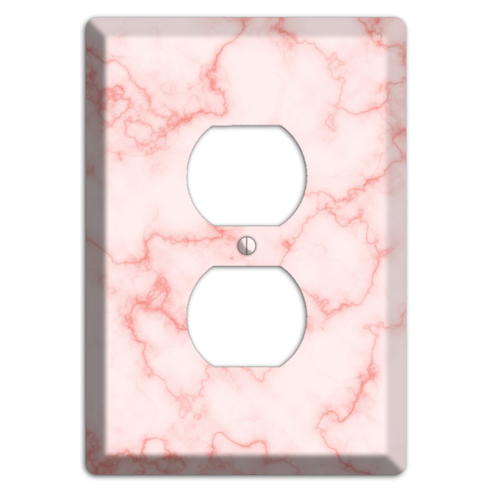 Pink Stained Marble Duplex Outlet Wallplate