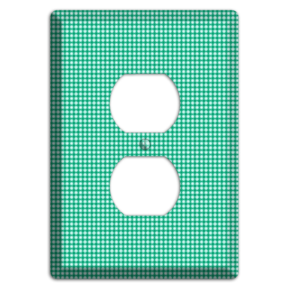 Jade Multi Tiled Geometric Duplex Outlet Wallplate