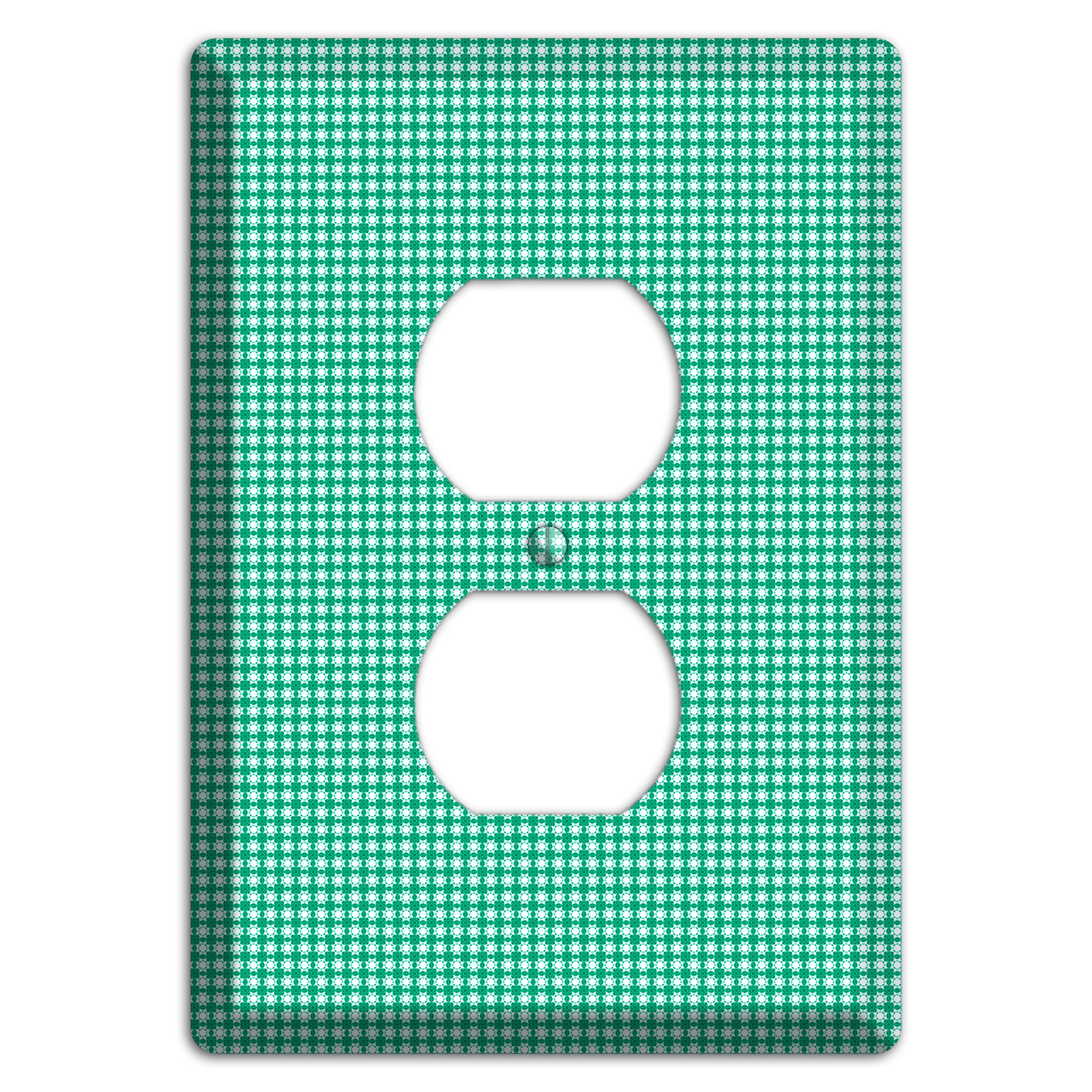 Jade Multi Tiled Geometric Duplex Outlet Wallplate