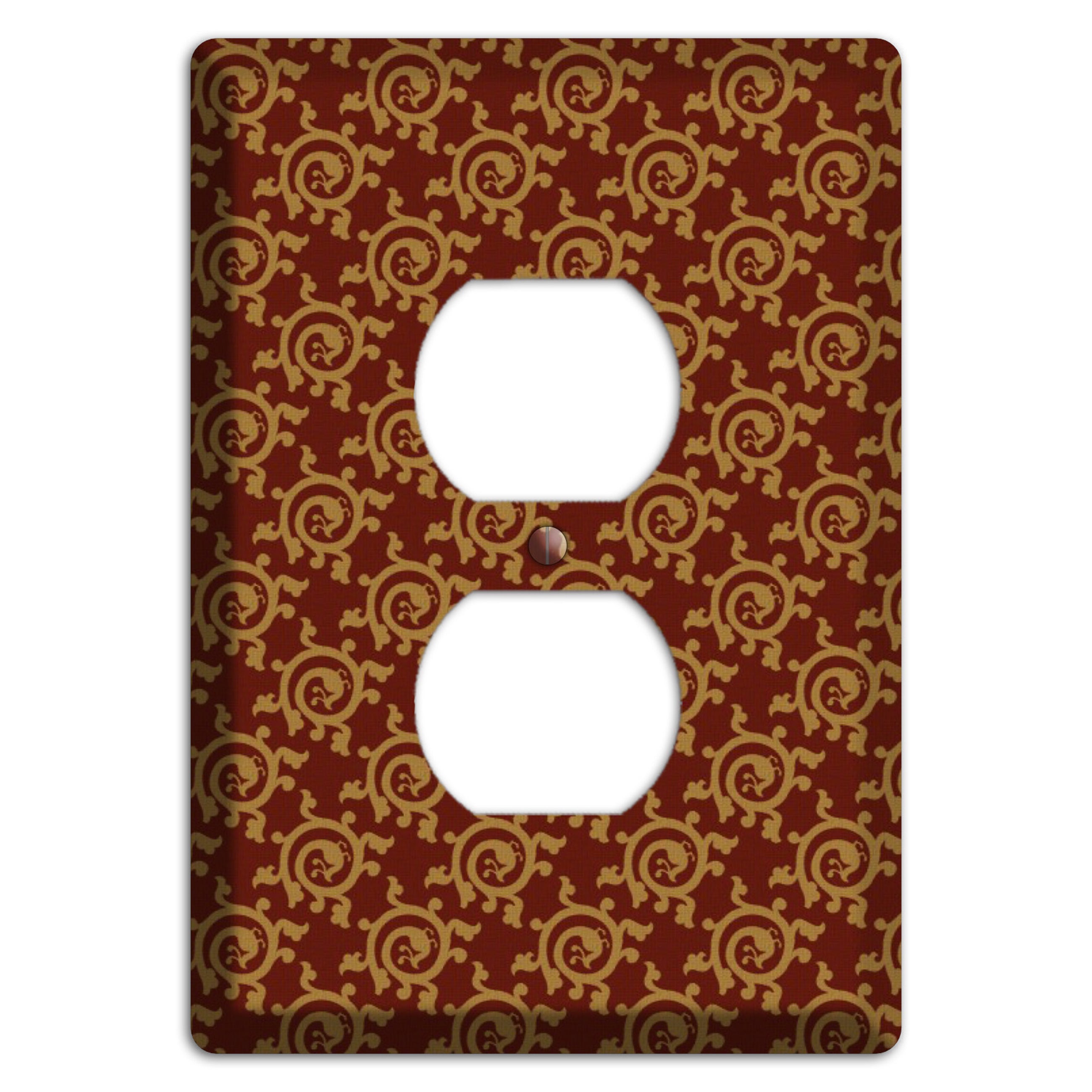 Asian Swirl Pattern Duplex Outlet Wallplate