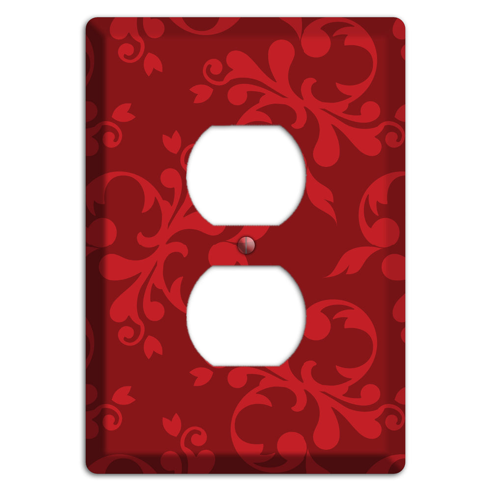 Red Victorian Toile Duplex Outlet Wallplate