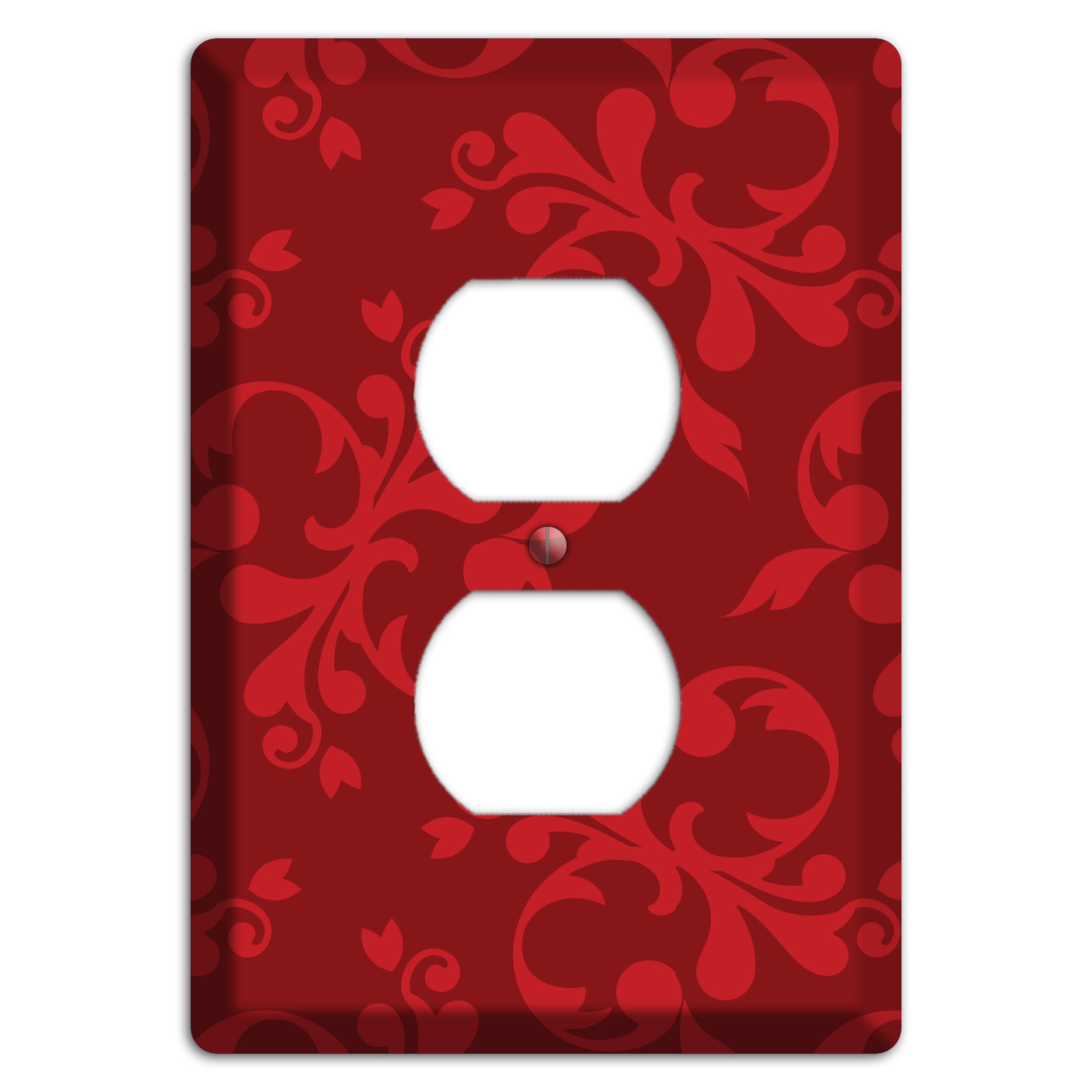 Red Victorian Toile Duplex Outlet Wallplate