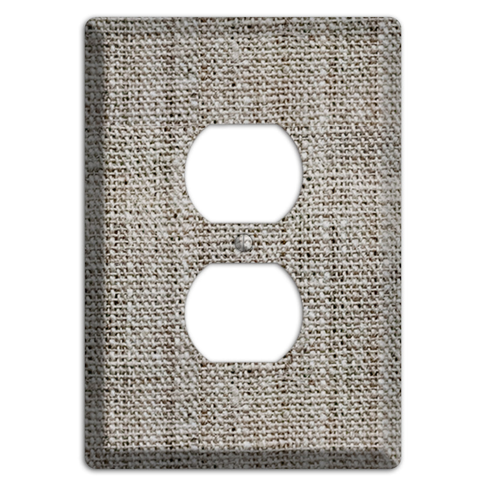 Zorba Burlap Duplex Outlet Wallplate