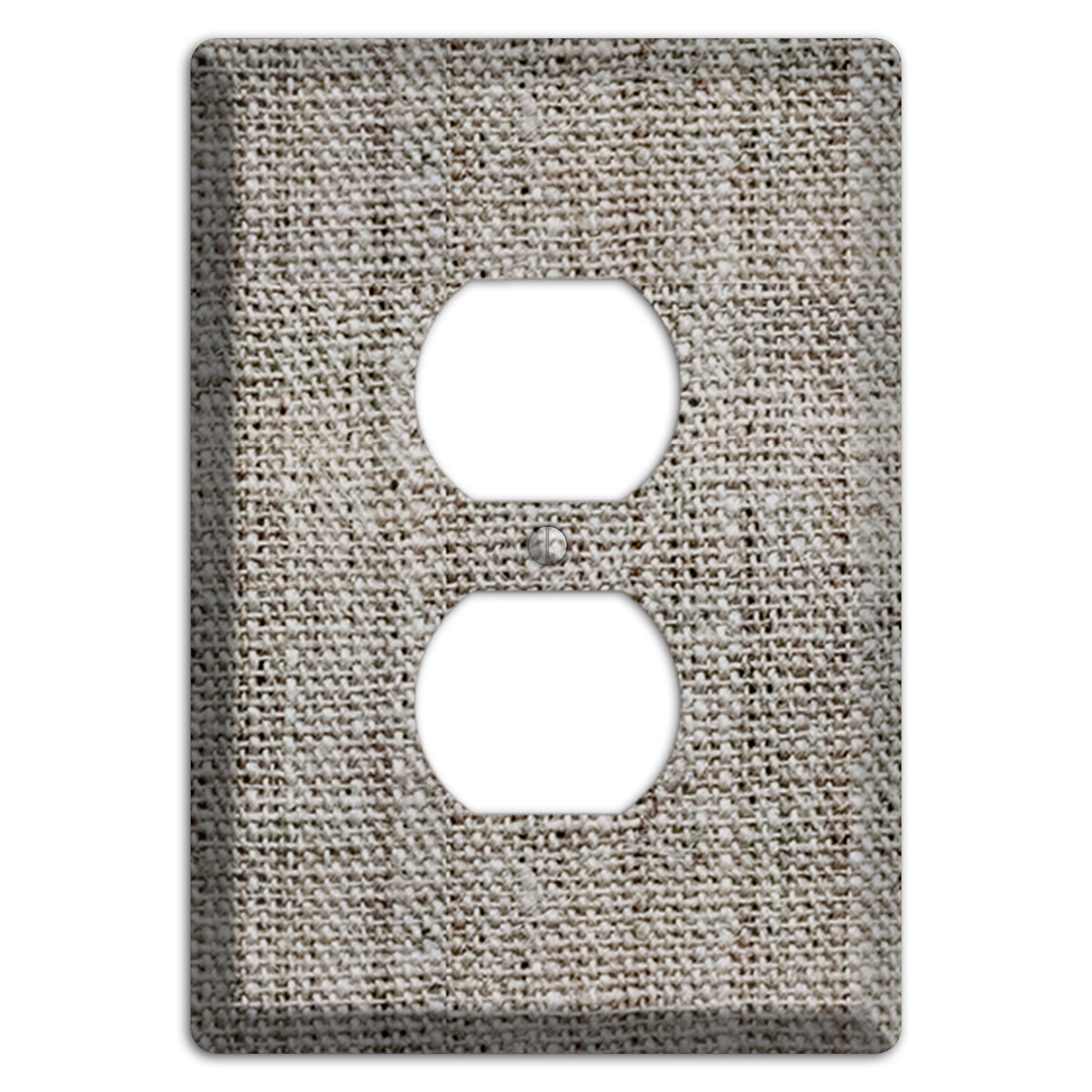 Zorba Burlap Duplex Outlet Wallplate