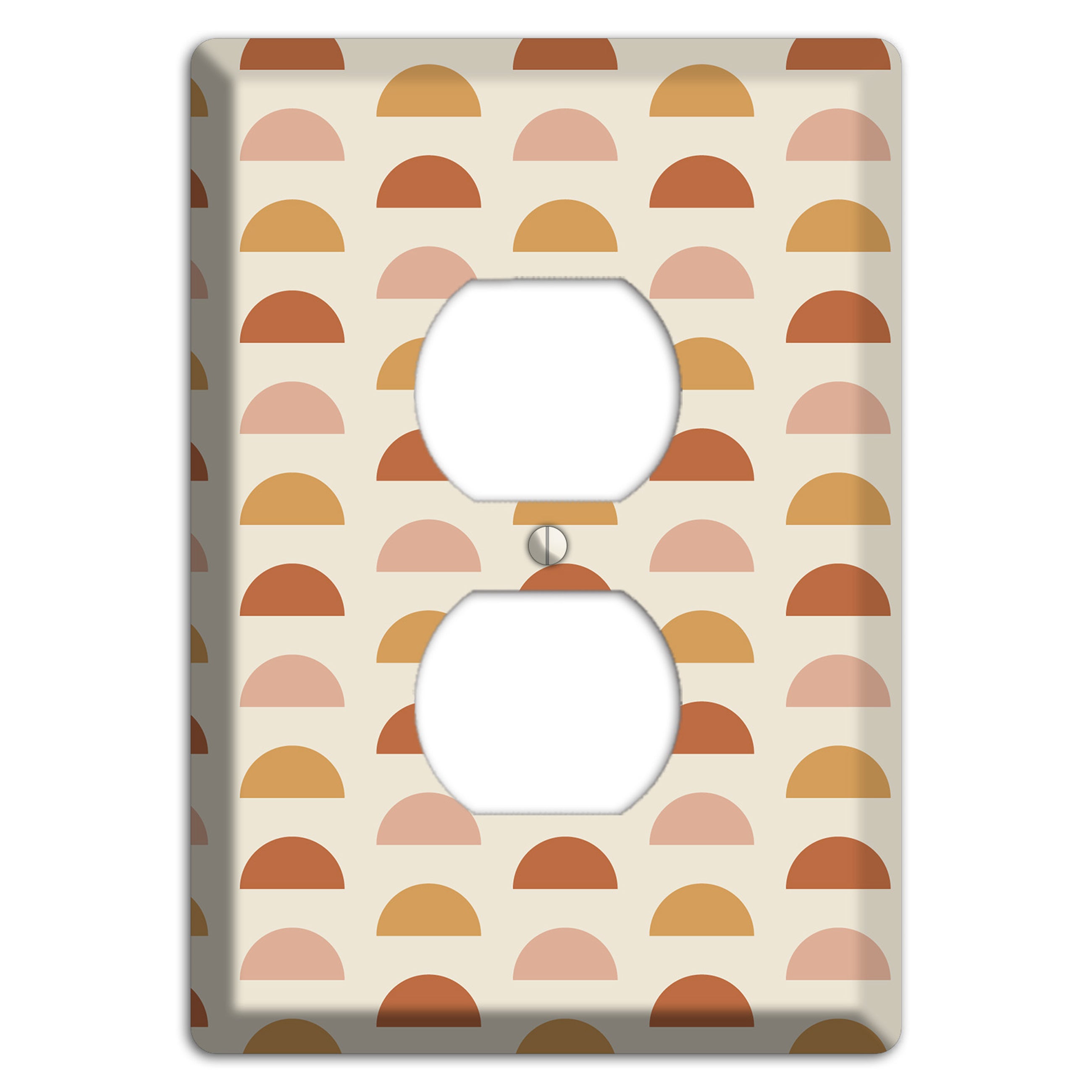 Peachy Half Moons Duplex Outlet Wallplate