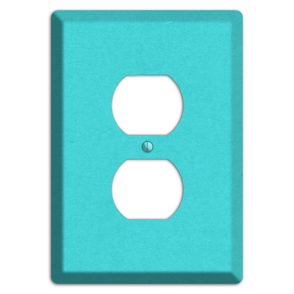 Turquoise Kraft Duplex Outlet Wallplate