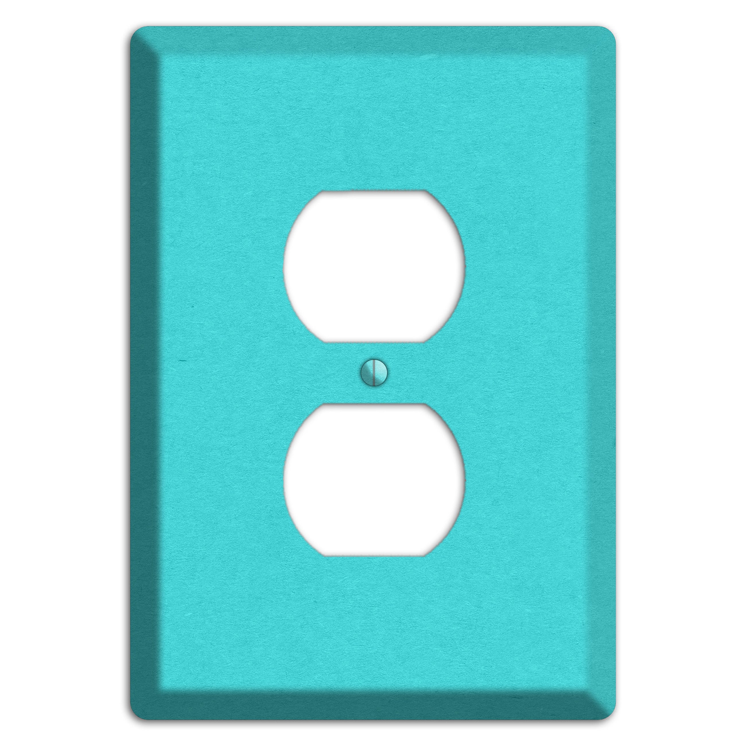 Turquoise Kraft Duplex Outlet Wallplate