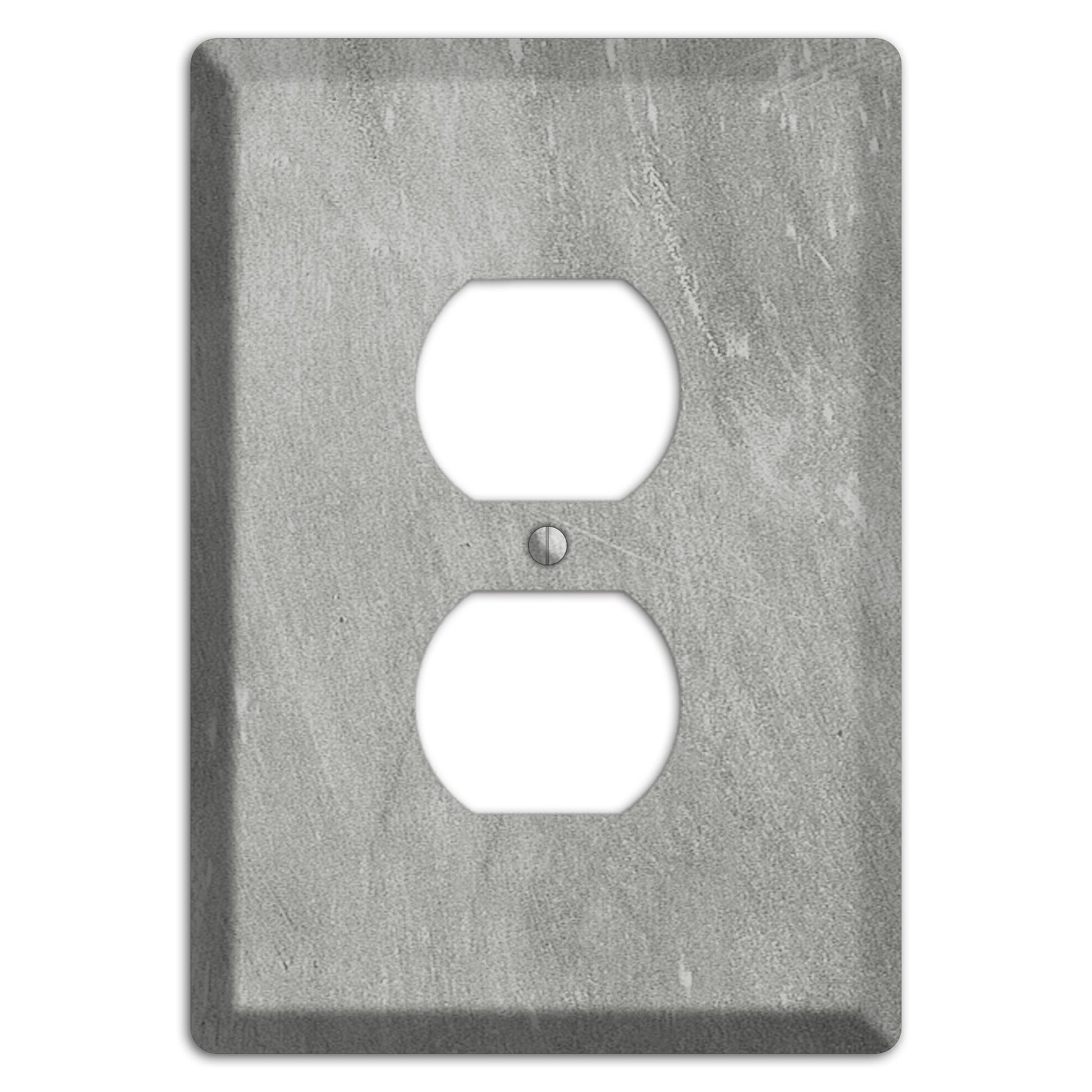 Chalk Grey Duplex Outlet Wallplate