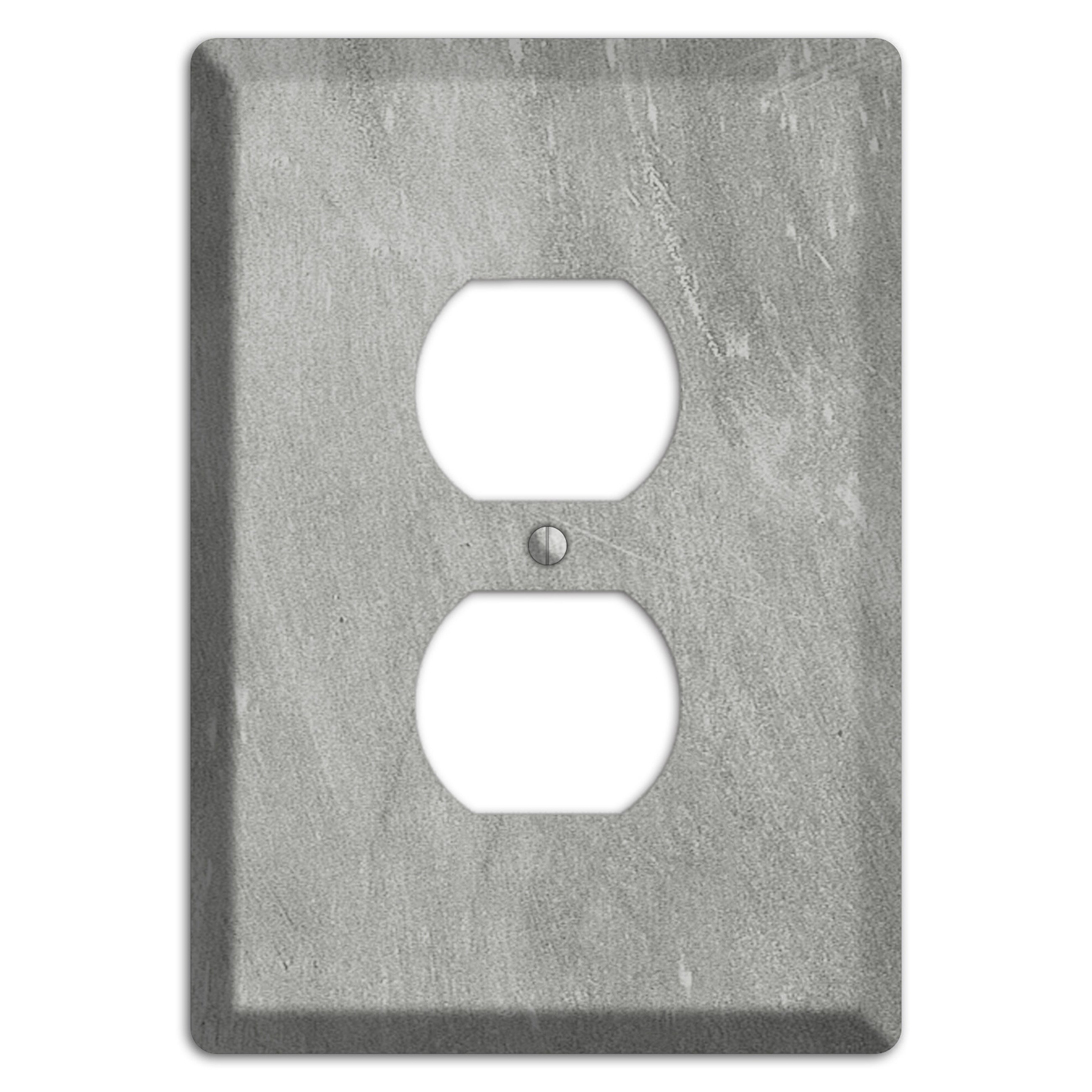 Chalk Grey Duplex Outlet Wallplate