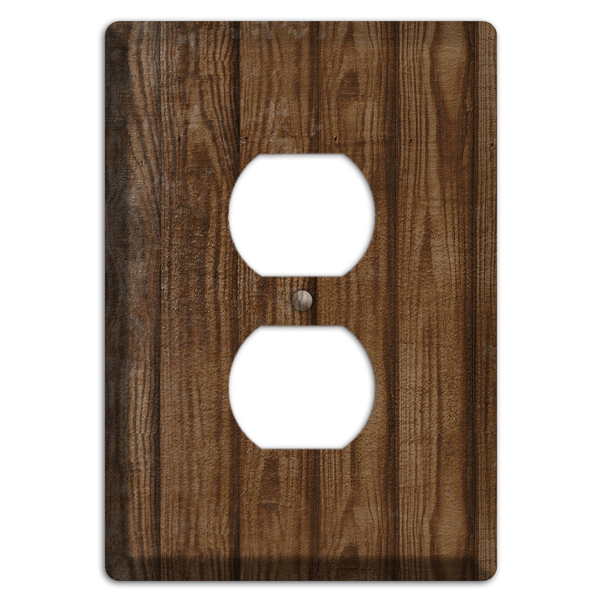 Spice Weathered Wood Duplex Outlet Wallplate