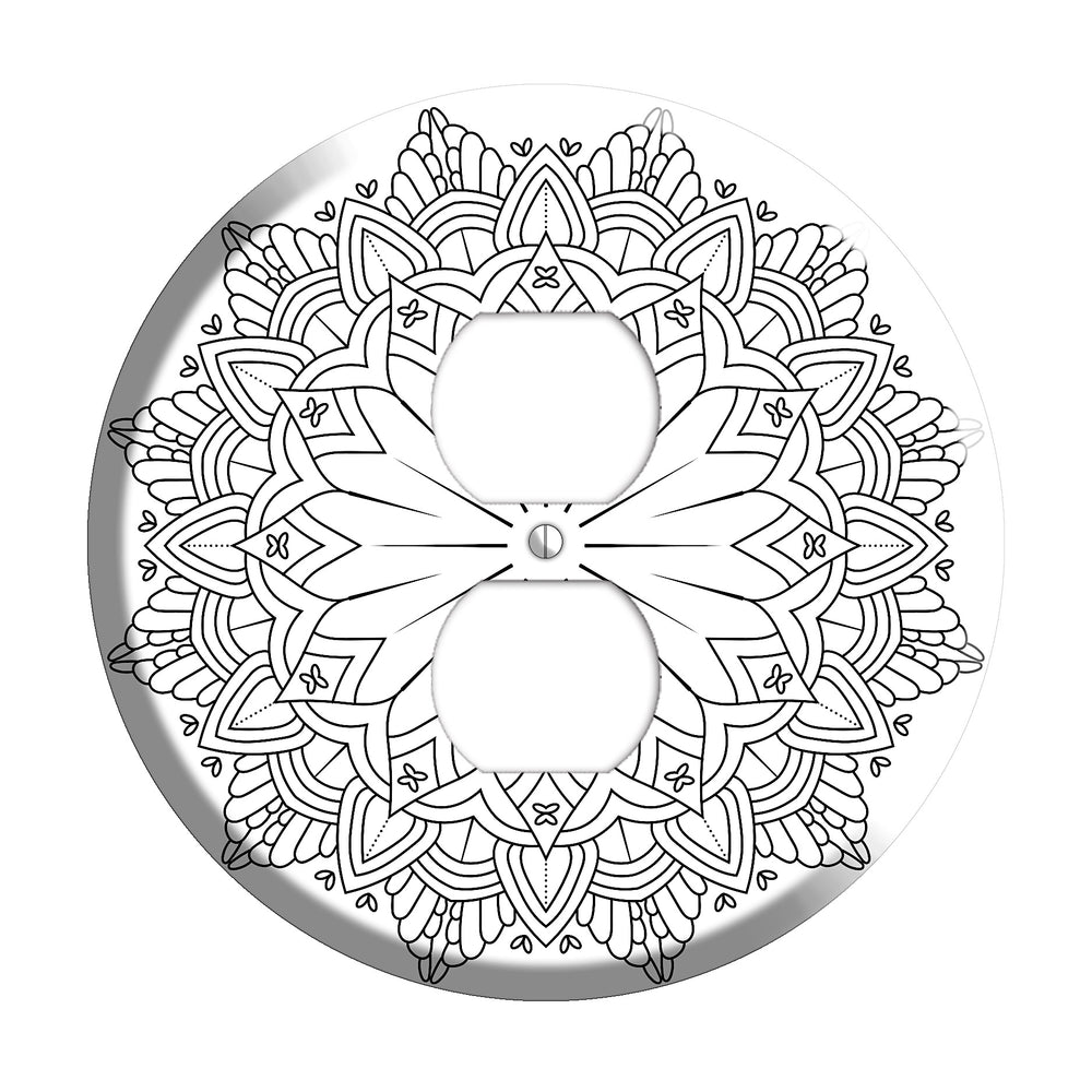 Delicate Mandala B Duplex Outlet Wallplate