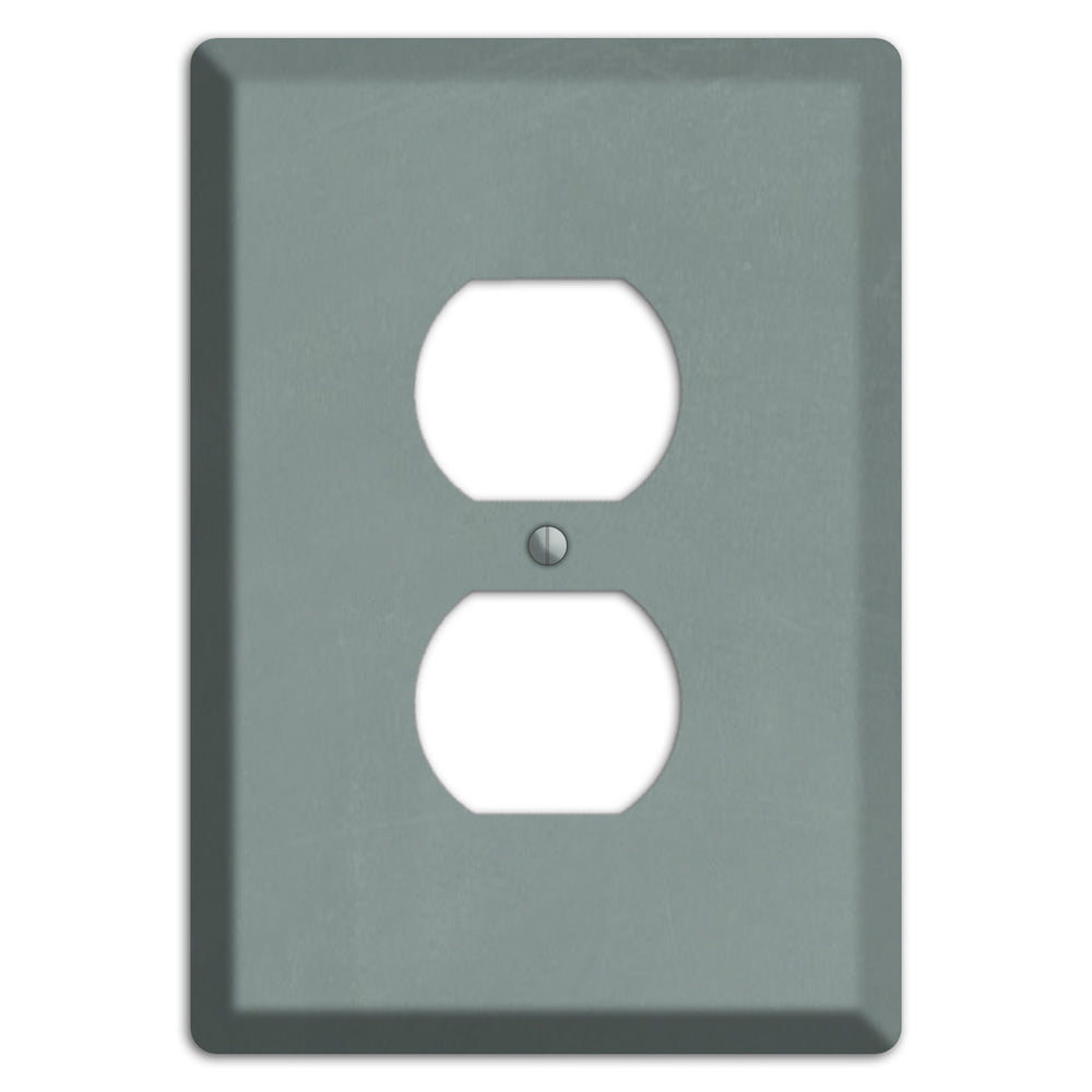Chalk Faded Gree Duplex Outlet Wallplate