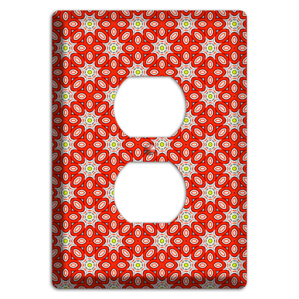 Red Foulard 2 Duplex Outlet Wallplate