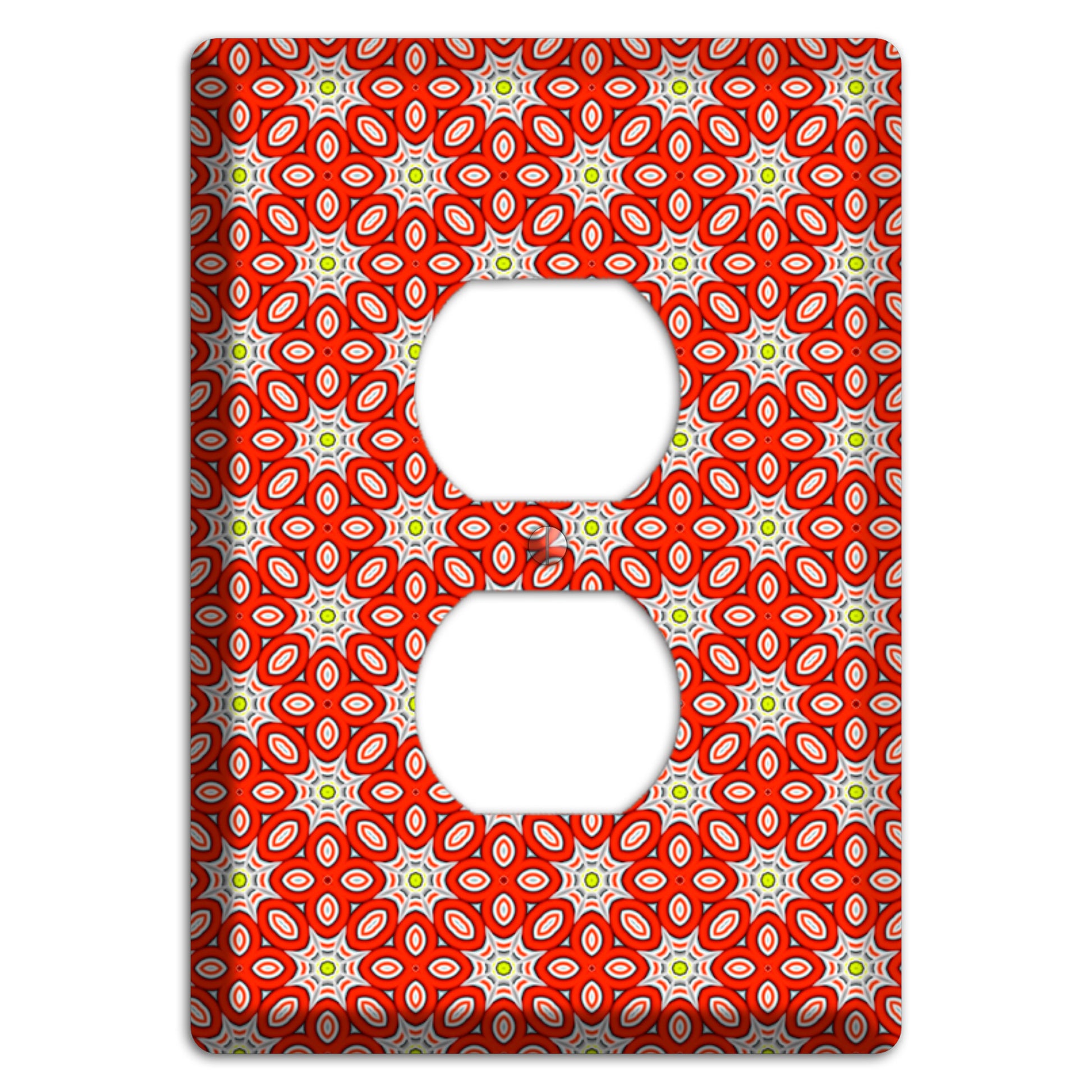 Red Foulard 2 Duplex Outlet Wallplate
