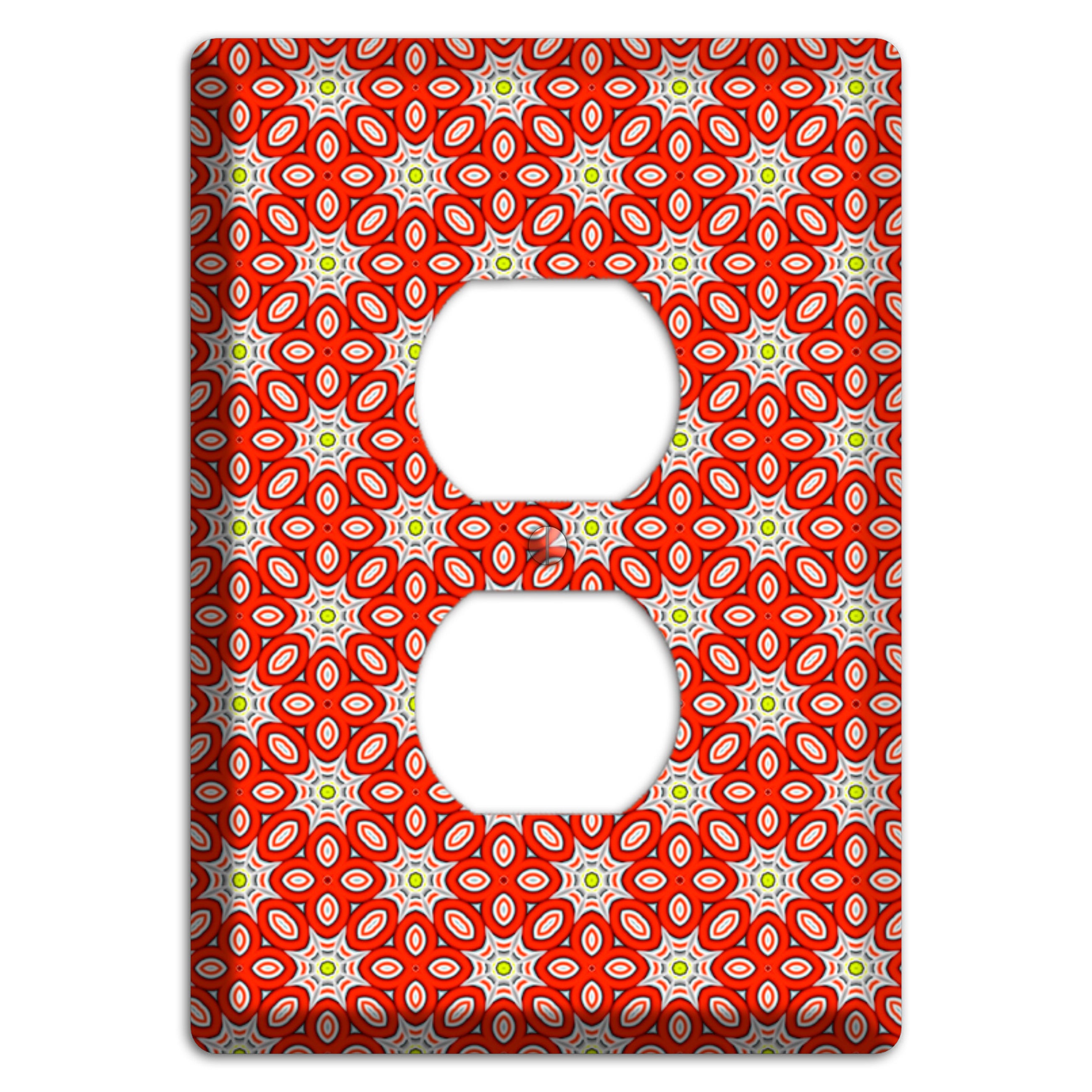 Red Foulard 2 Duplex Outlet Wallplate