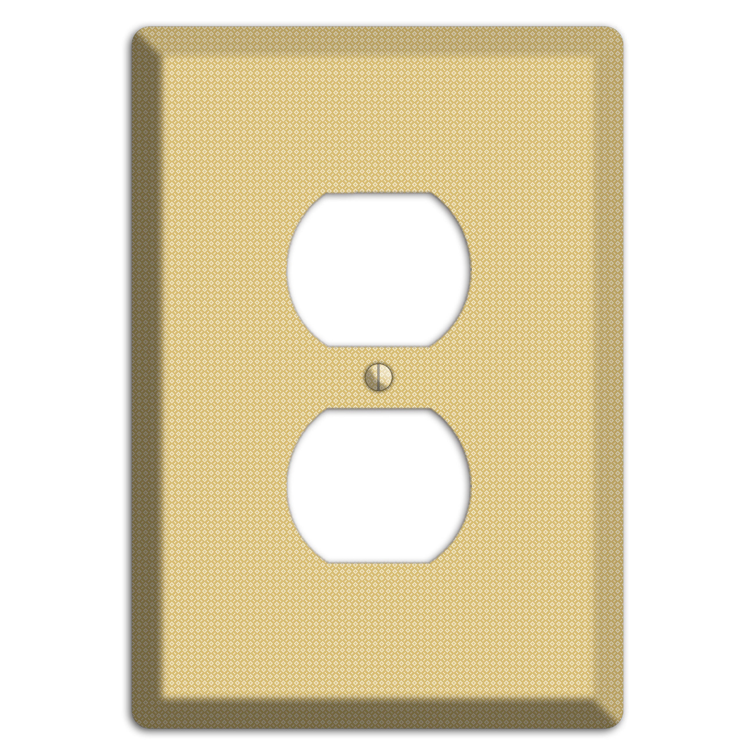 Khaki Weave Duplex Outlet Wallplate