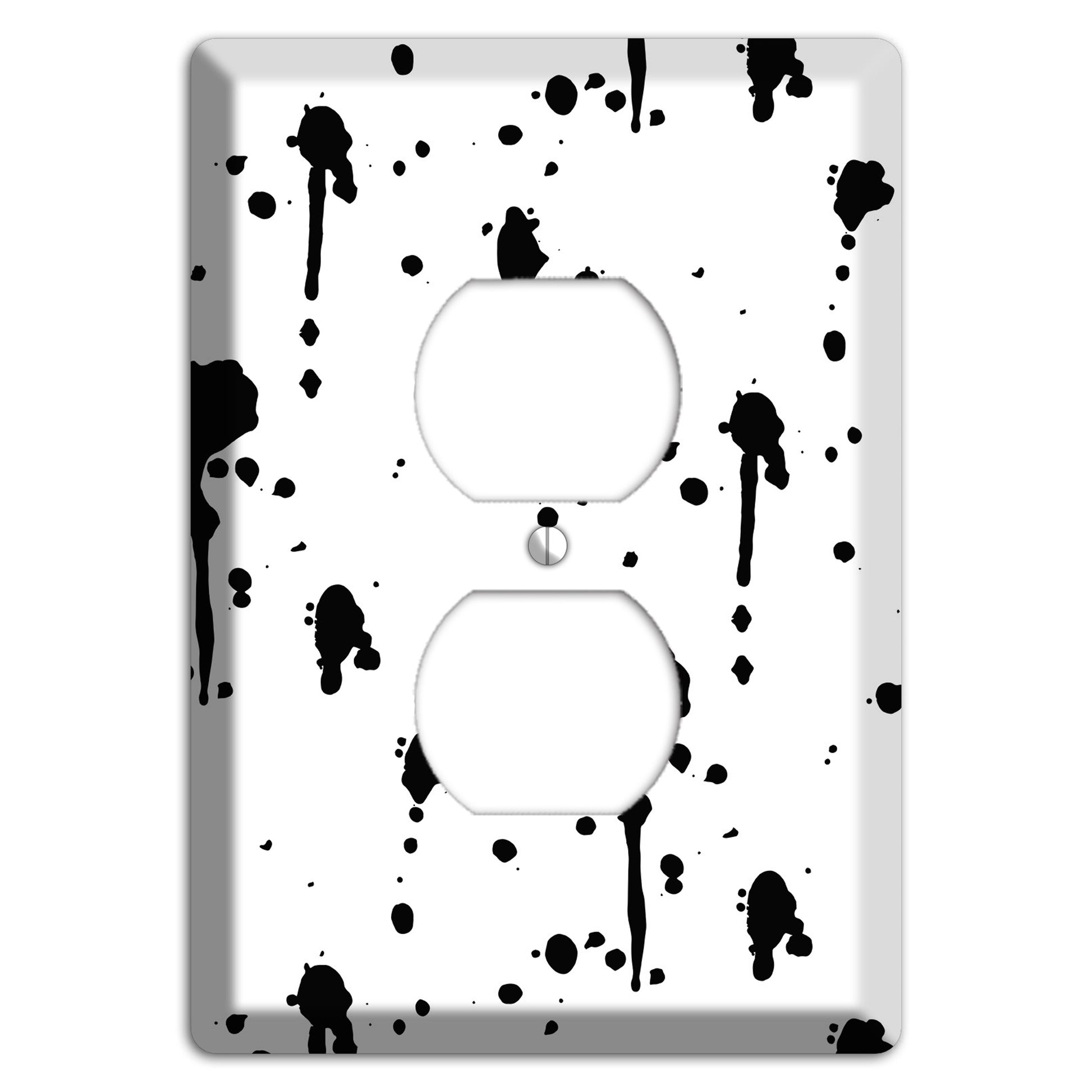 Ink Drips 1 Duplex Outlet Wallplate