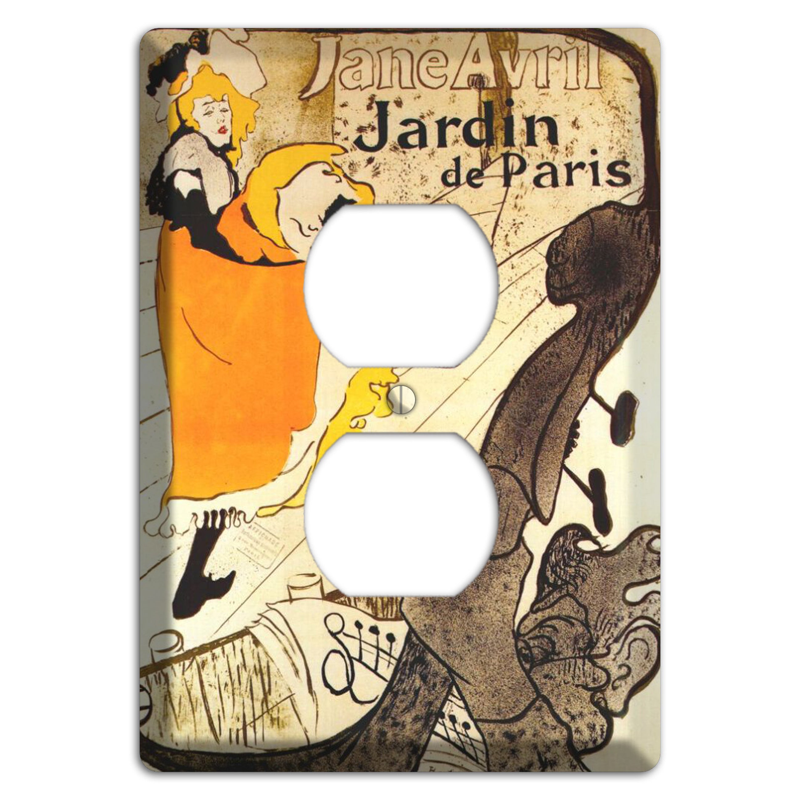 Jane Avril Vintage Poster Duplex Outlet Wallplate