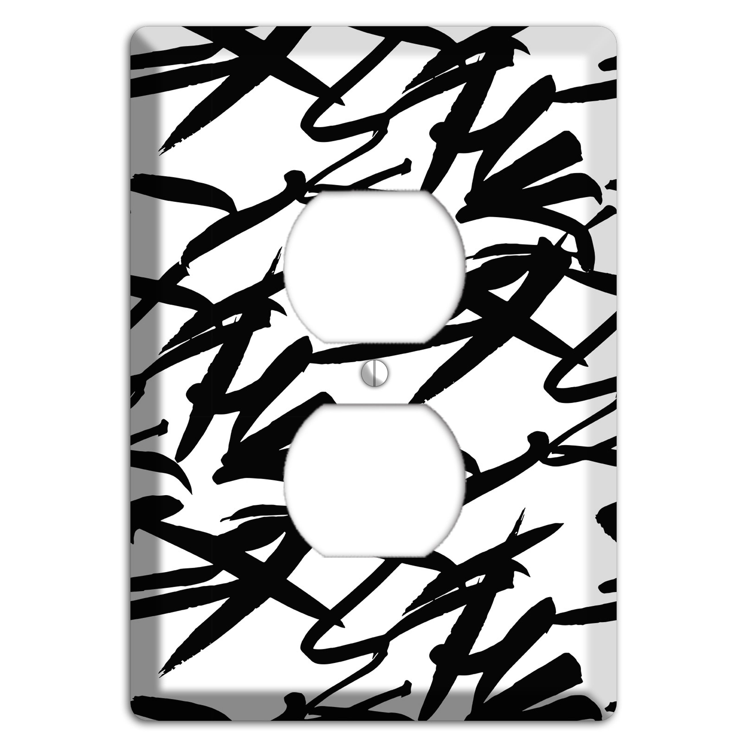 Ink Brushstrokes 2 Duplex Outlet Wallplate