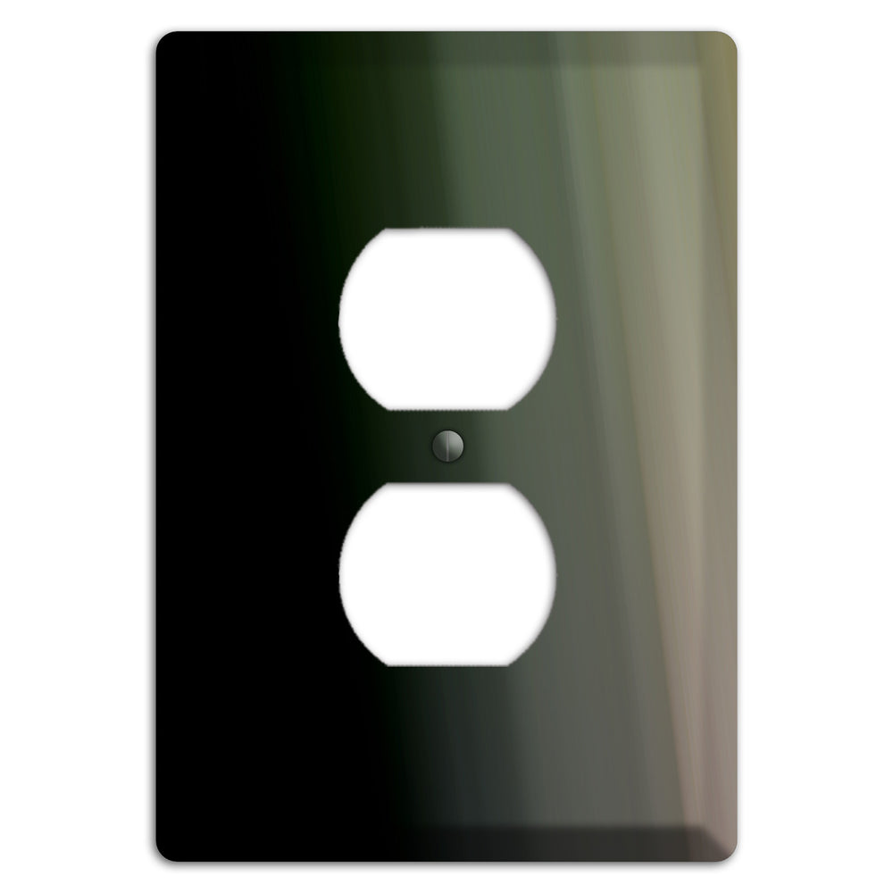 Black and Olive Ray of Light Duplex Outlet Wallplate