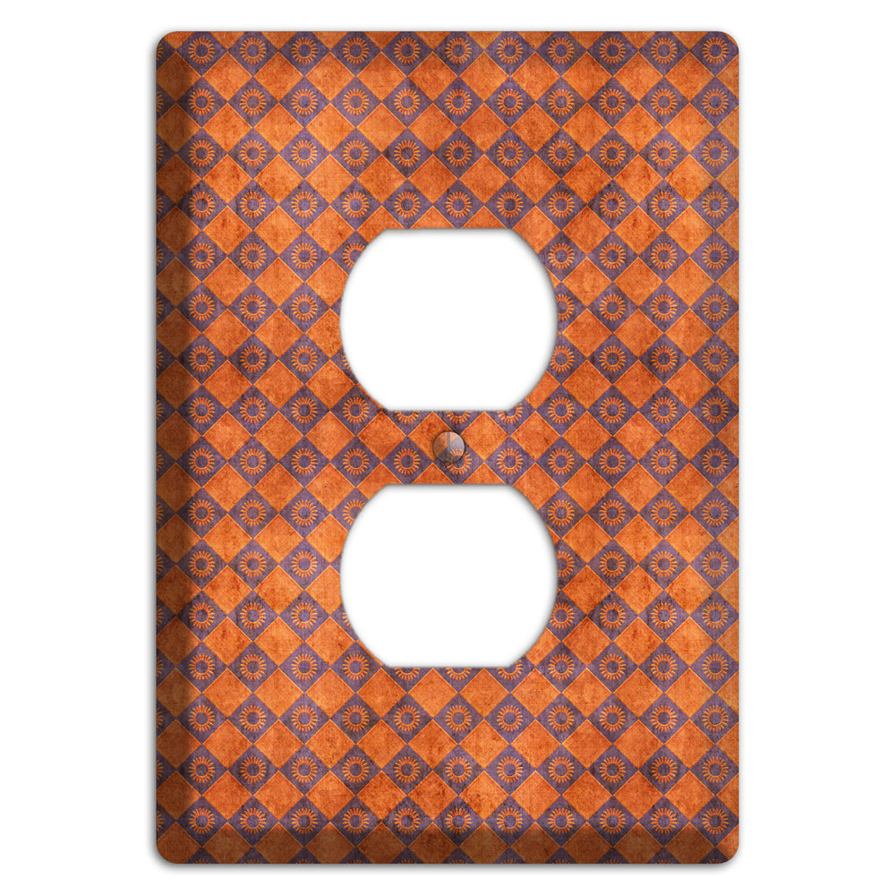 Red Diamond Circles 2 Duplex Outlet Wallplate