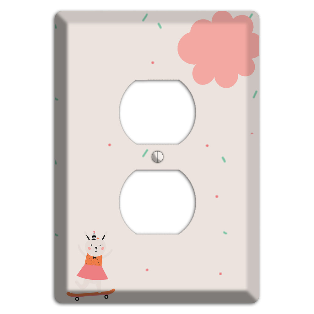 Skateboard Kitty Duplex Outlet Wallplate