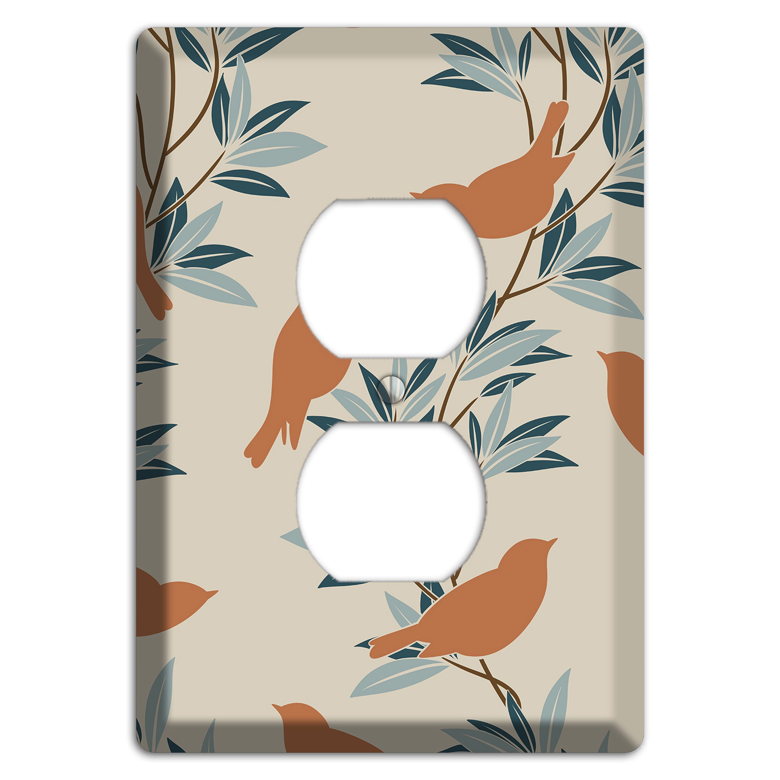 Bird Branch 2 Duplex Outlet Wallplate