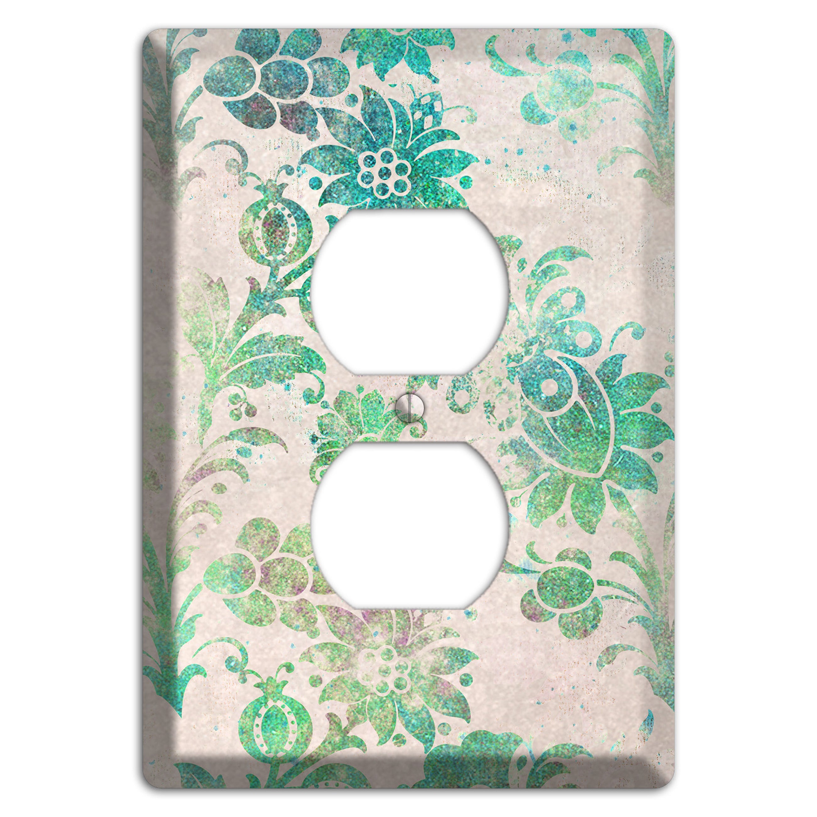 Acapulco Whimsical Damask Duplex Outlet Wallplate